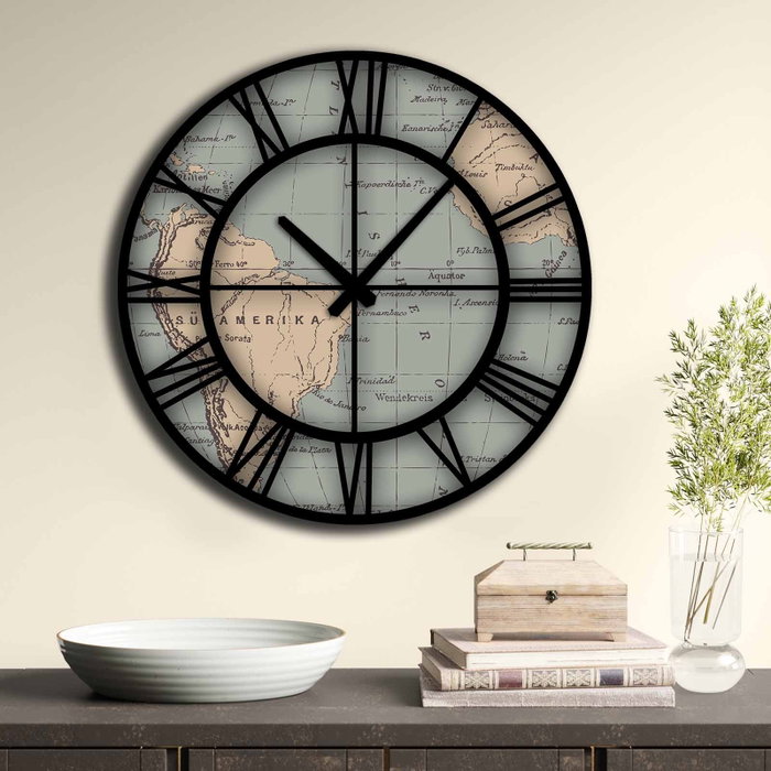 Wallity Reloj Decorativo de MDF Multicolor 50 cm